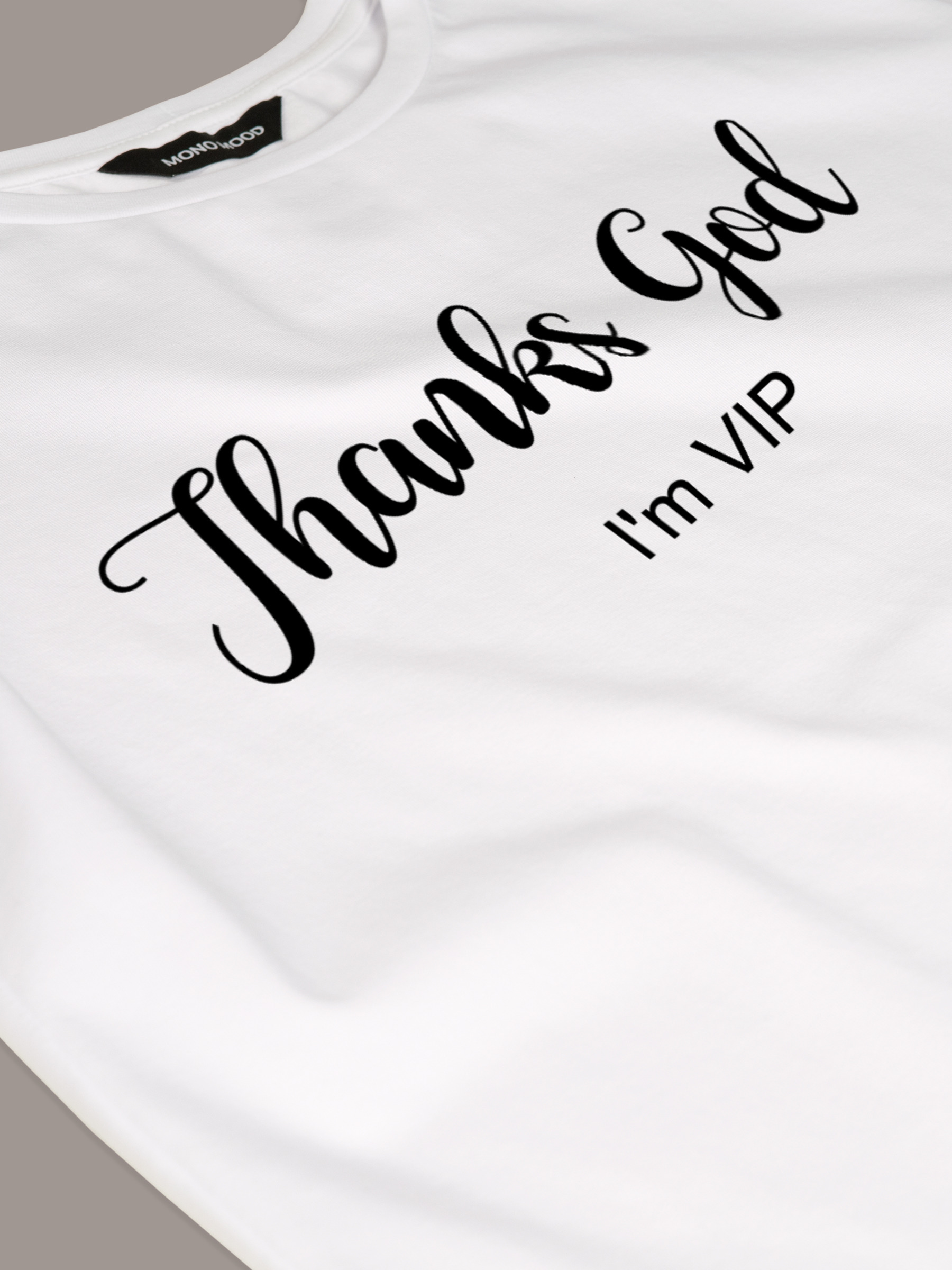 Футболка женская с принтом Thanks God, Im VIP