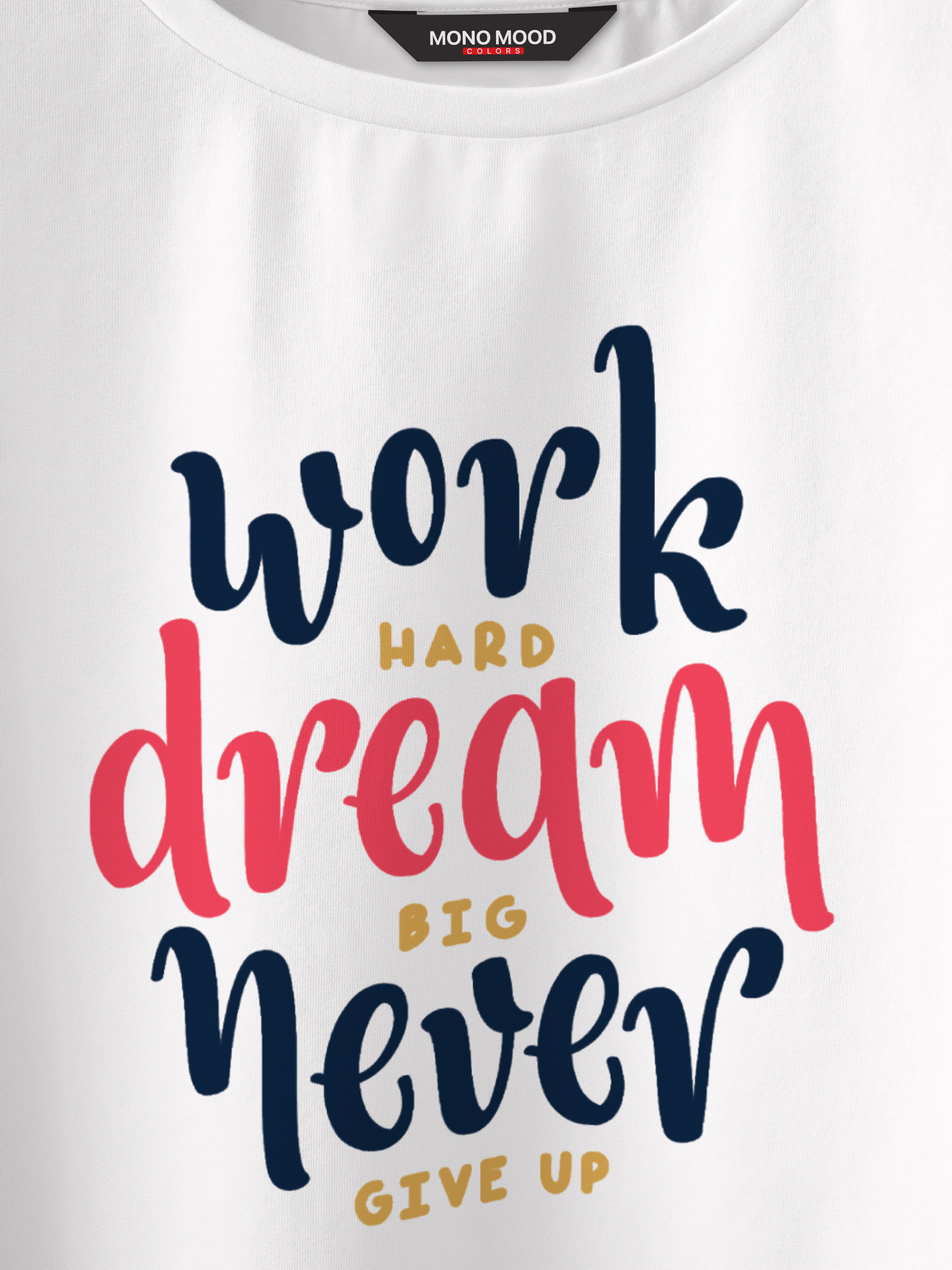 Футболка женская с принтом Work Hard, Dream Big