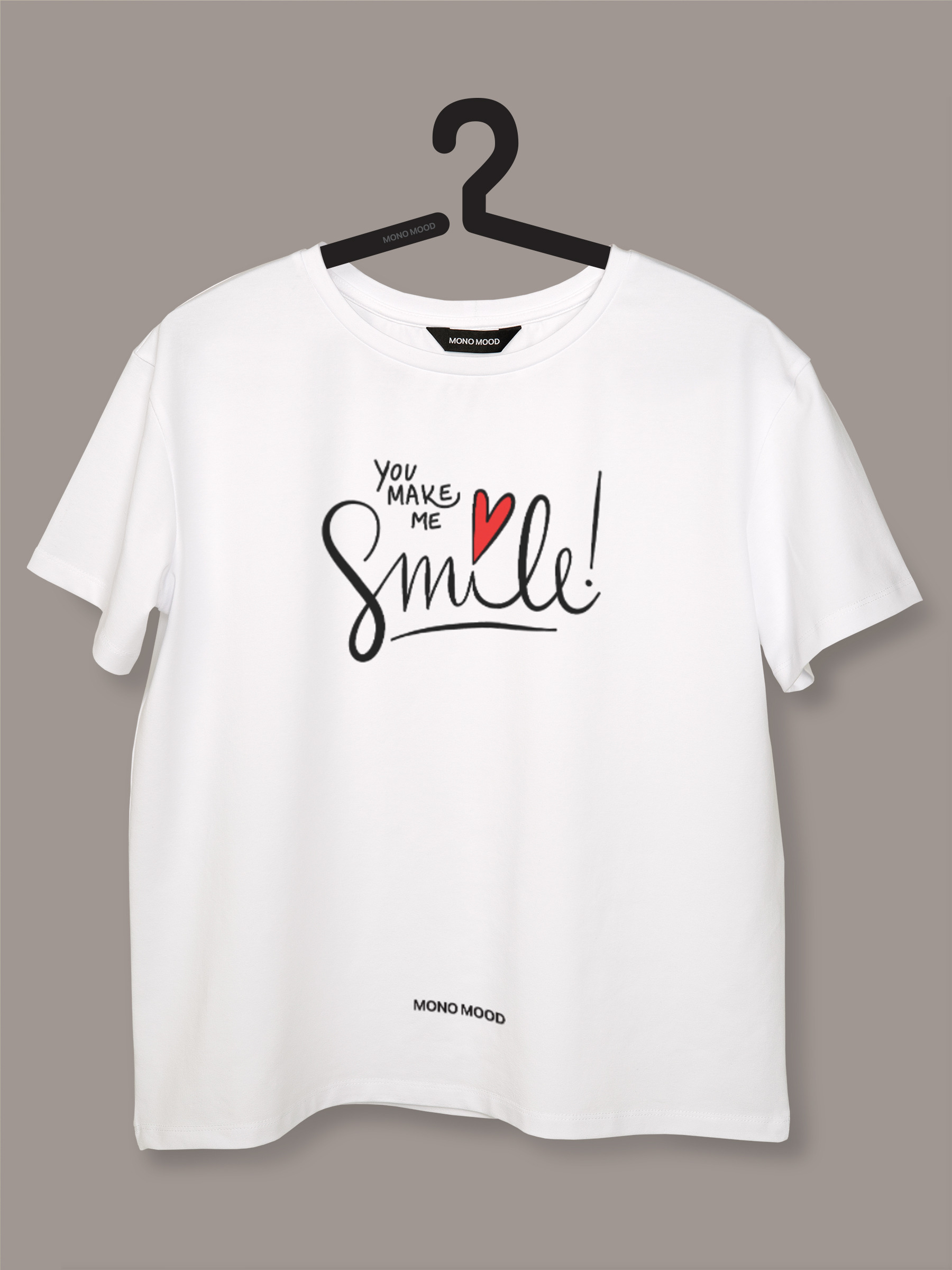 Футболка женская с принтом You Make Me Smile