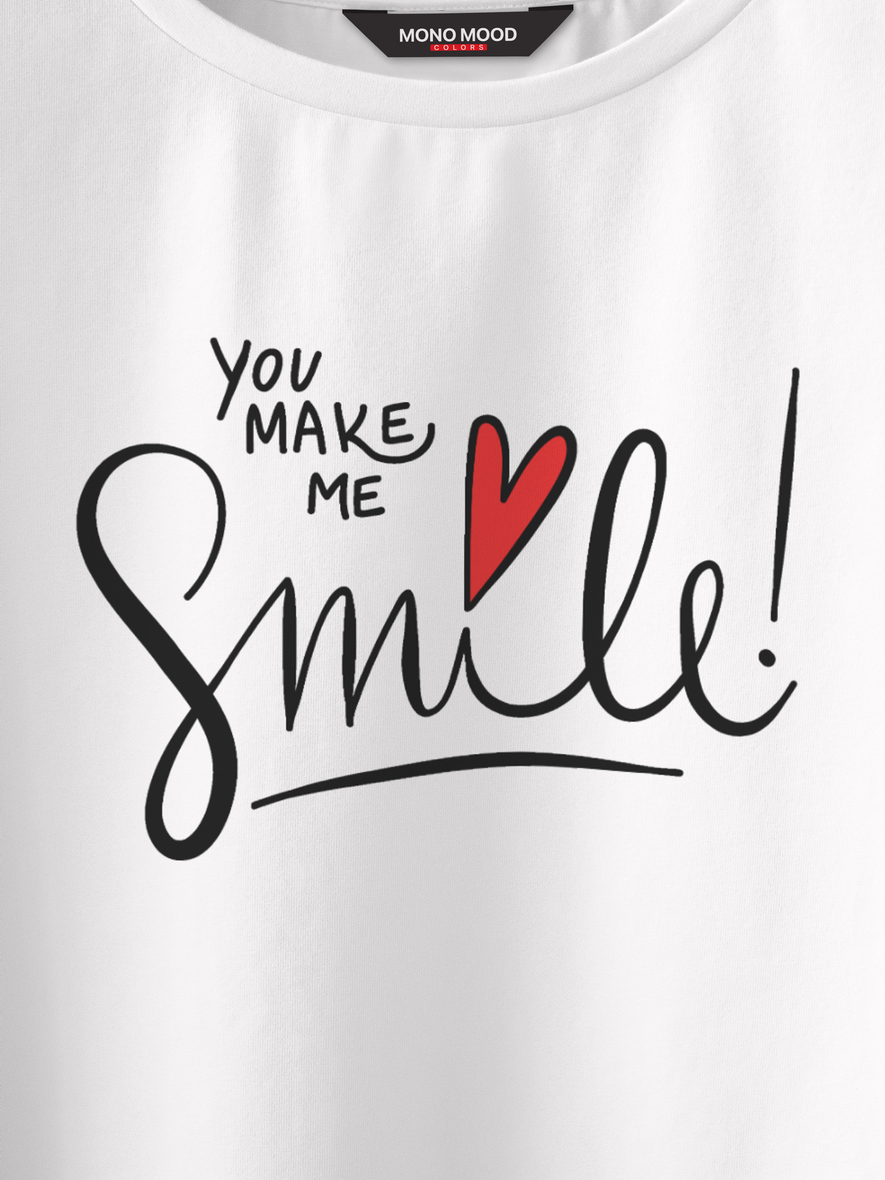 Футболка женская с принтом You Make Me Smile