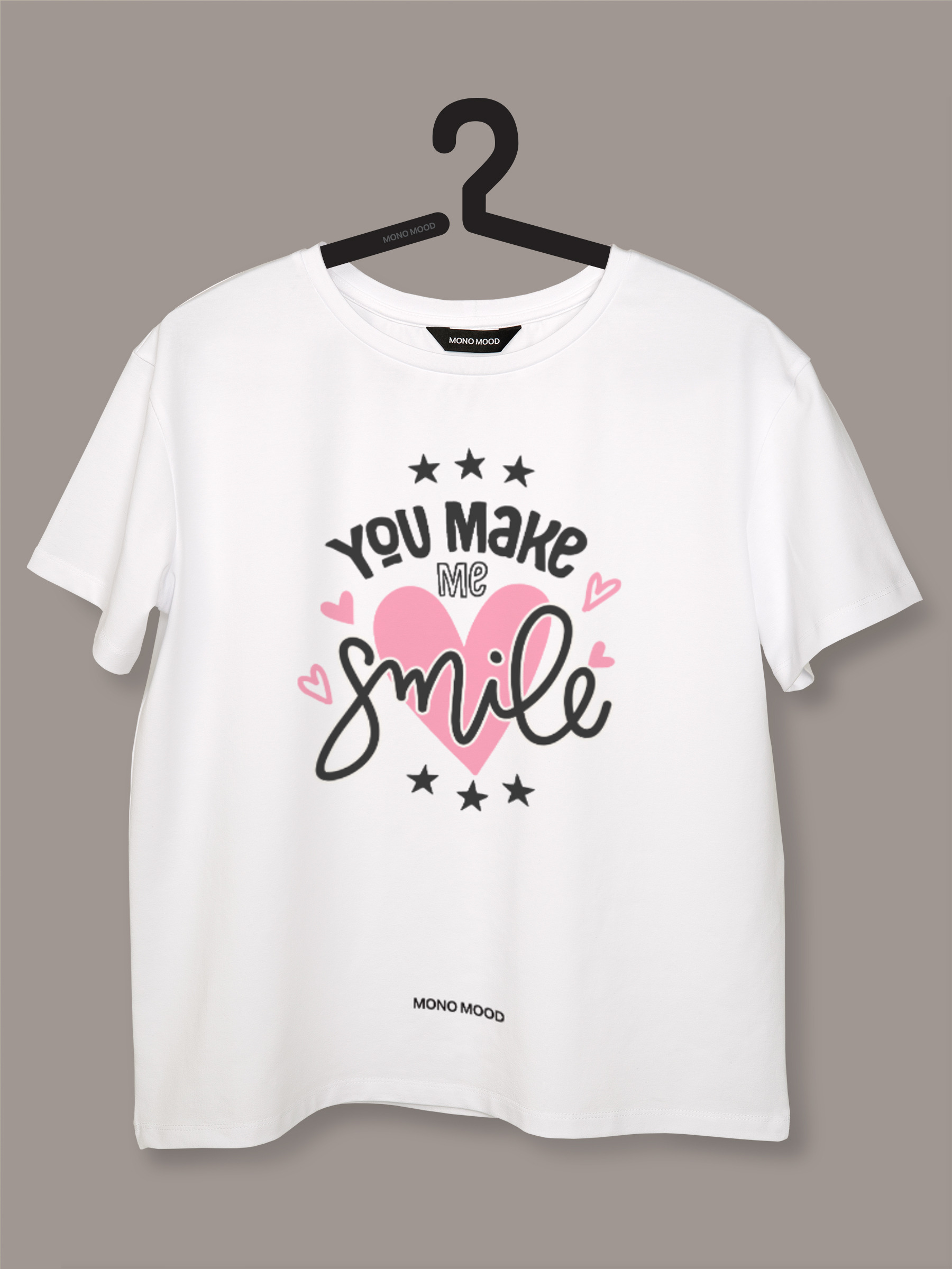Футболка женская с принтом You Make Me Smile