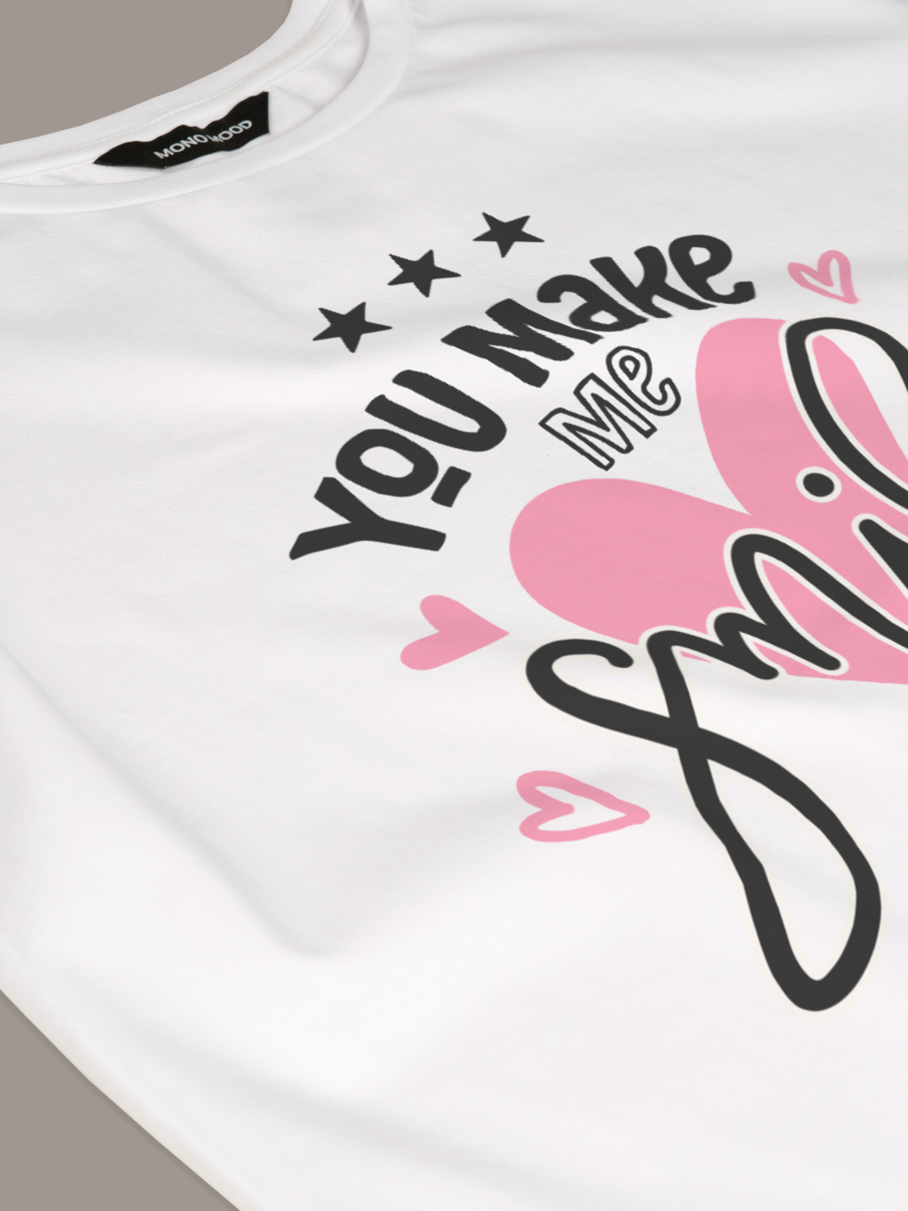 Футболка женская с принтом You Make Me Smile